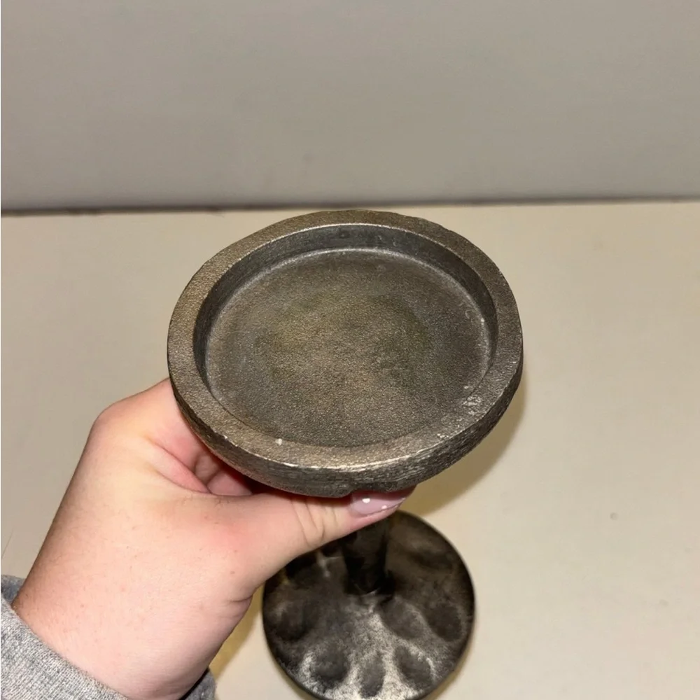 Silver color candle holder